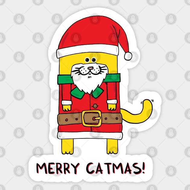 Merry Catmas Sticker by adrianserghie